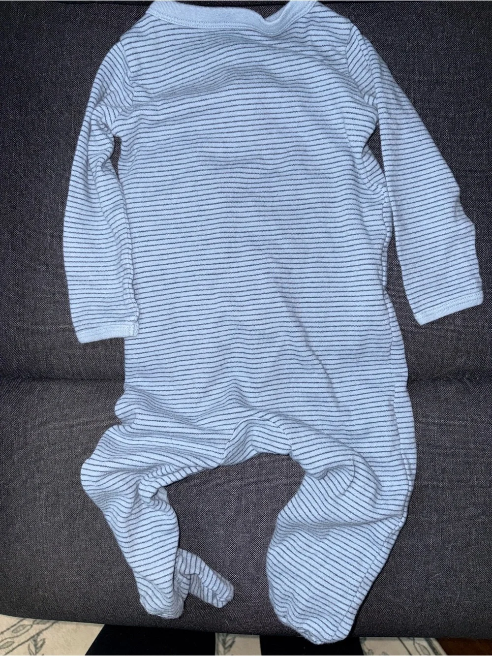 Carters Striped Light Blue Dump Truck One-Piece for Kids